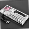 Manicure Tools Storage Tray Stainless Steel Storage Dish Nail Art Accessory Display Tray Tweezers Nail Clippers Container Plate