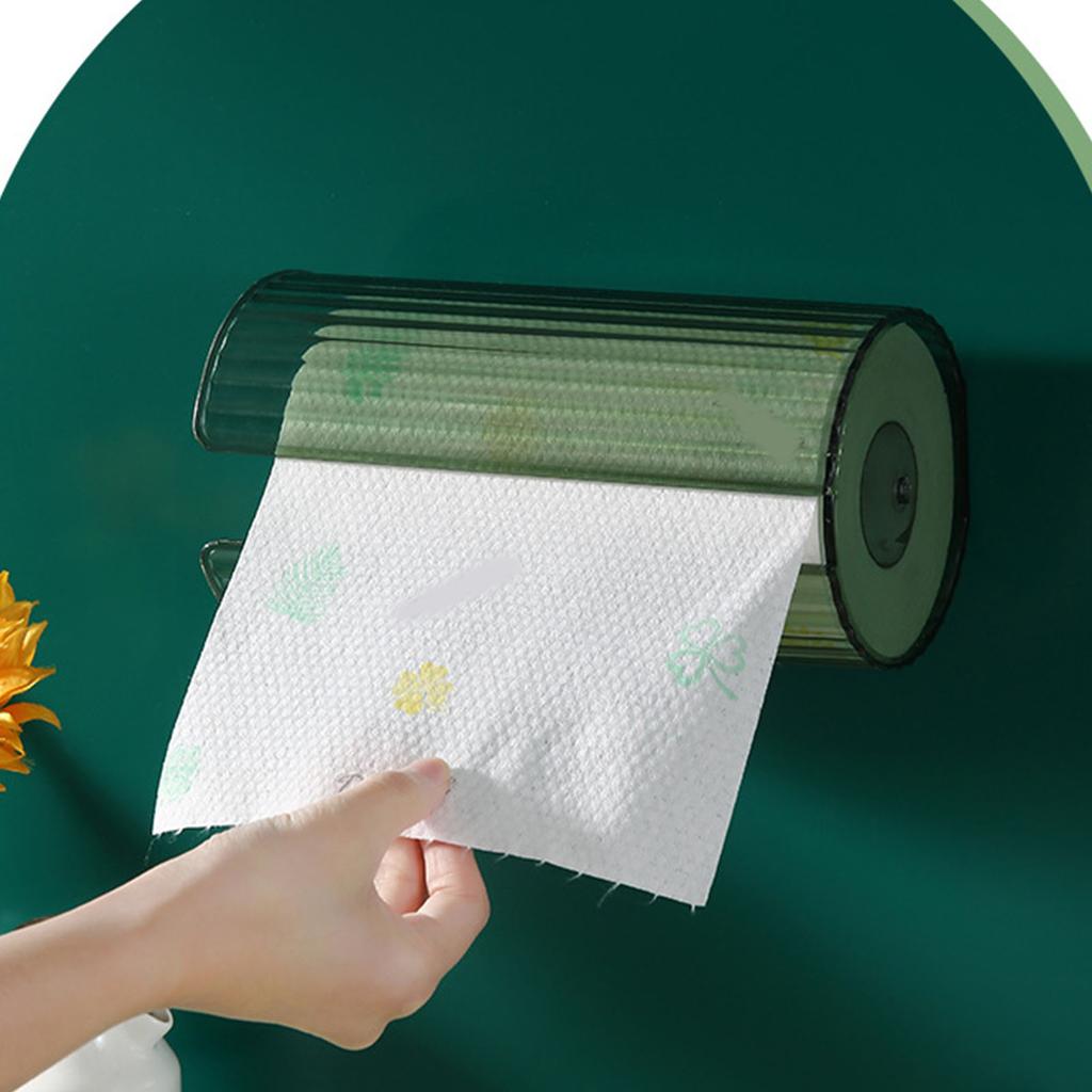 Wall Paper Towel Dispenser Clear Waterproof Hand Towel Holder Box for Kitchen Toilet Bathroom