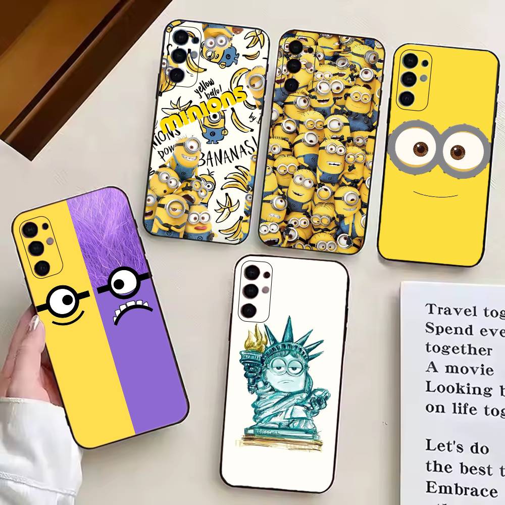 Cartoon M-Movie M-Minions Phone Case For Samsung S25,S24,S21,S22,S23,S30,Ultra,S20,Plus,Fe,Lite,Note,10,Black Cover