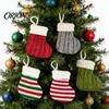 Christmas Tree Hanging Decor Mini Knitted Stocking Ornaments, Knit Xmas Decor, Small Holiday Gift Exchange Souvenirs Pendants for Tree, Mantel,