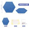 6Pc 12"x10" Felt Bulletin Board Self Adhesive Hexagon Felt Tiles for Sound Proofing Wall Panels for Home Office Recording Studio