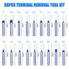 36Pcs Terminal Removal Tool Kit Depinning Tool Electrical Connector Pin Removal Terminal Disassembly Tools Car Pin Extraction