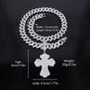Temu Hot Sale Inlaid Diamond Cross Pendant Hiphop Punk Street Cool Hip Hop Fashion Accessories