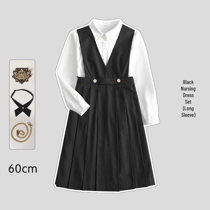 Japonská JK uniforma šaty set: Autentická dlouhá sukně chránící prsa pro mladé dámy od Hu Mu Tao
