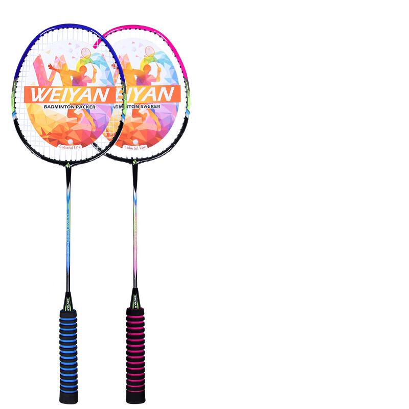 Iron Alloy Badminton Racket Set with Sponge Handles