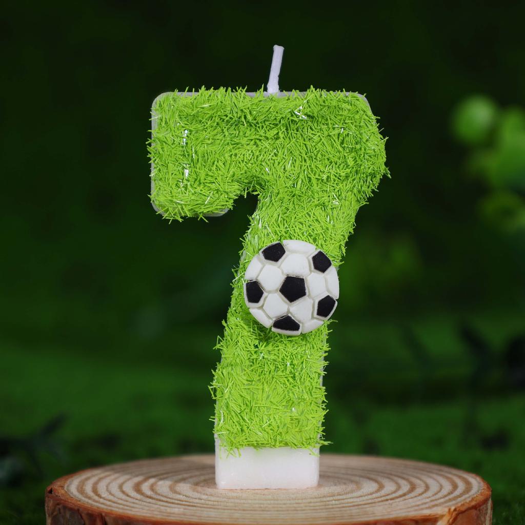 Sports Football Digital Birthday Candle Cake Party Celebration Decoration Football Loves Birthdays Handmade Digital Candle