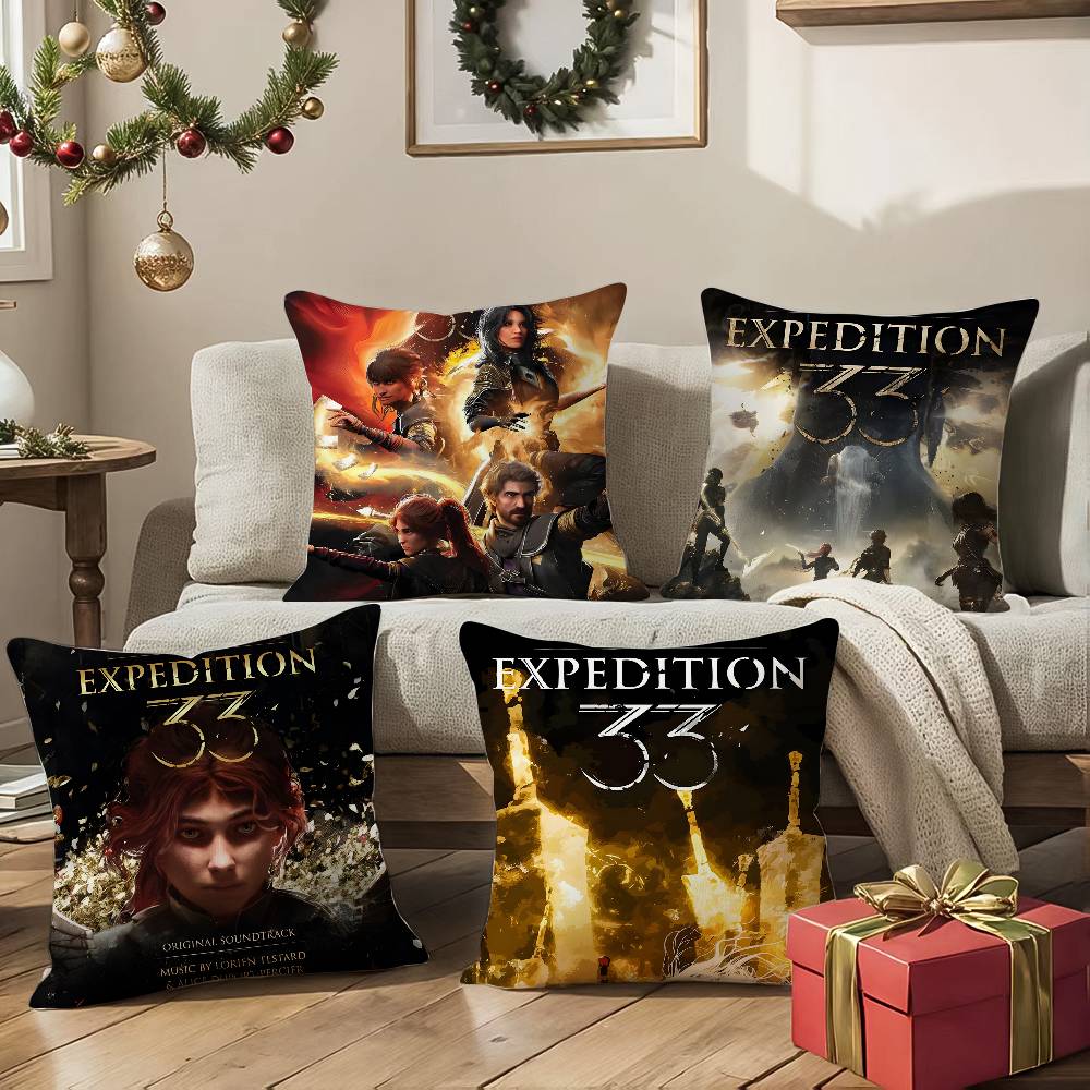 Game Clair Obscur Expedition 33 Pillow Case Comfort Sofa Bed Silky Elegant Invisible Zipper Decorative Cushion Cover