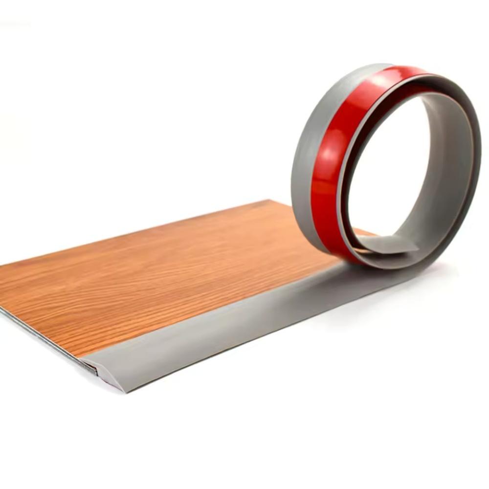 

1pc 3metersX3.5cm Carpet To Tile Floor Transition Strip Self Adhesive Resistant Edging Trim Strip Cuttable Threshold Cover 3Meters сірий колір