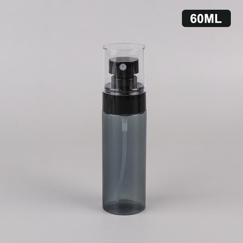 

30/60/100/120 мл Бутылка-спрей Дорожный диспенсер Пустой Прозрачный/Черный Макияж Спирт Ультрамелкий туман Увлажнение лица Портативный 60ml чёрный