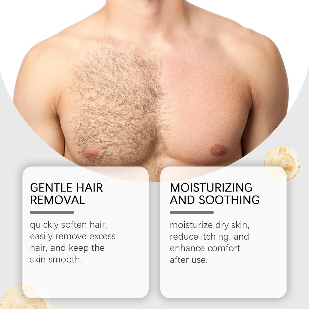 Haarentfernung und Beruhigungscreme, Achseln, Handhaare, Beinhaare, Intimbereich, Ganzkörper-Haarentfernungscreme, Hinterlässt keine schwarzen Flecken.