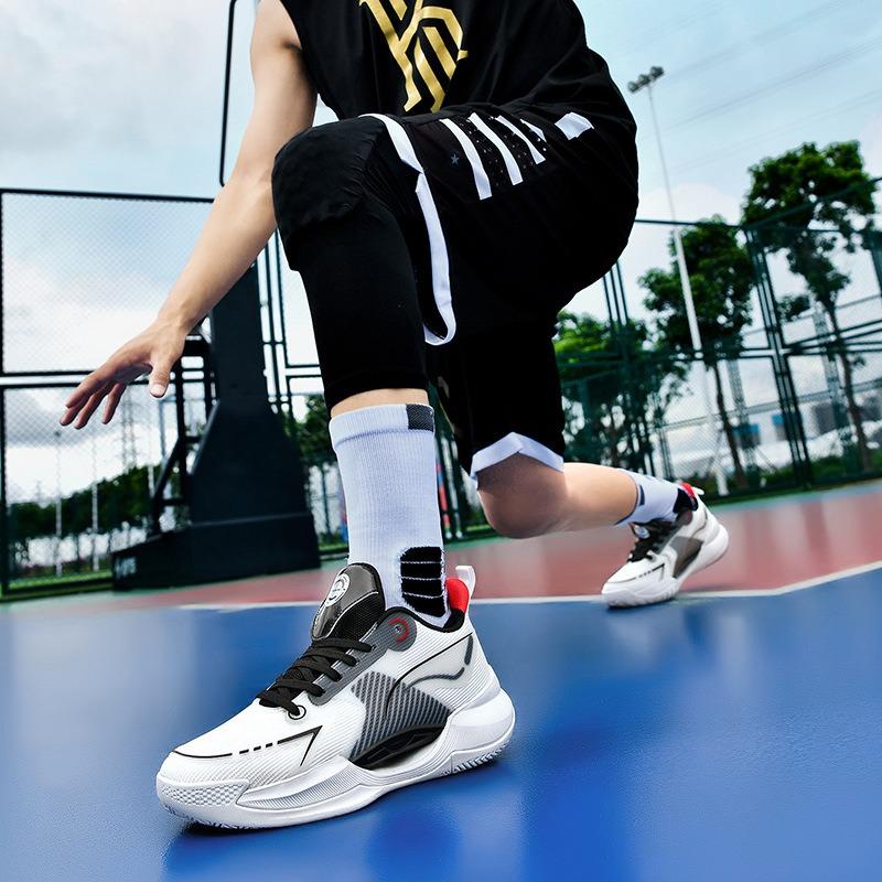 Men's Basketball Comfortable Sneakers Mesh Cushioning Accent Lightweight Sports Shoes