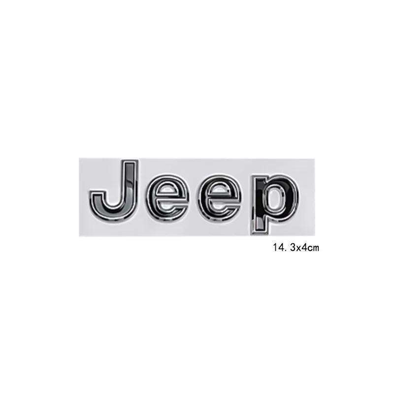 14.3x4cm Car Side Body Badge Trunk Sticker forJEEP Logo Wrangler Grand Cherokee Compass Renegade Patriot Rubicon Liberty JK XJ