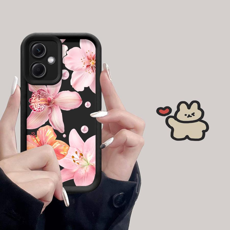 

Pink Lily Flower Pattern Case for Xiaomi Poco F8 X3 NFC C61 X3 Pro C51 C50 Phone Cover Poco F8 Pro