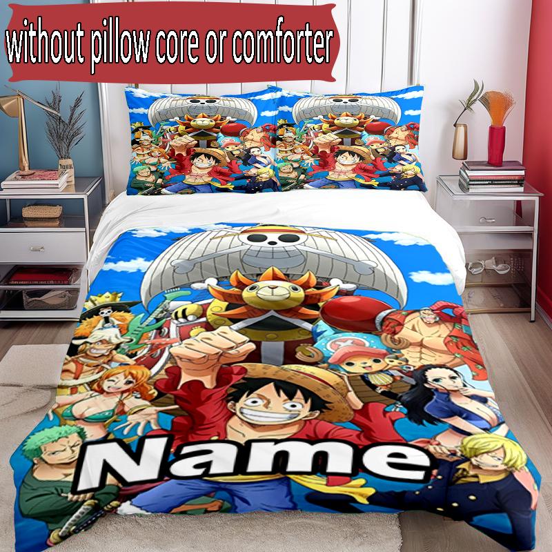 3pcs Duvet Cover Set (1*Duvet Cover + 2*Pillowcase, Without Core), Custom Name One Piece Pattern Bedding Set, Home Bedroom Decor Gift