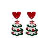 Snowman Christmas Tree Bells Christmas Earrings Christmas Ear Hook Dangle Earring Christmas Gift