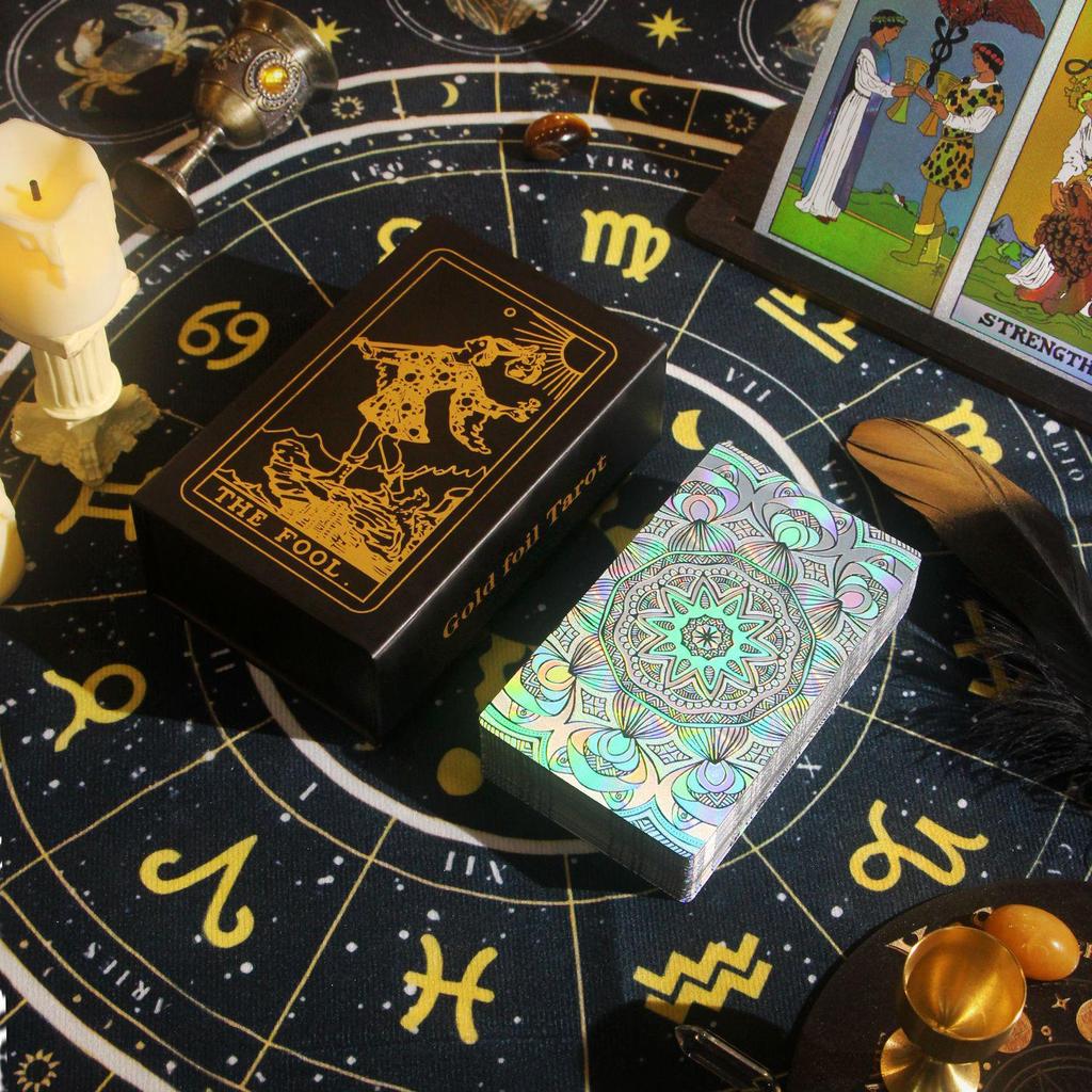 Witekin Gold Foil Tarot Cards: Complete Set for Beginners with Analysis