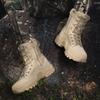 Men's Tactical High-Top Side-Zip Combat Boots for Special Forces and Off-Road Use.