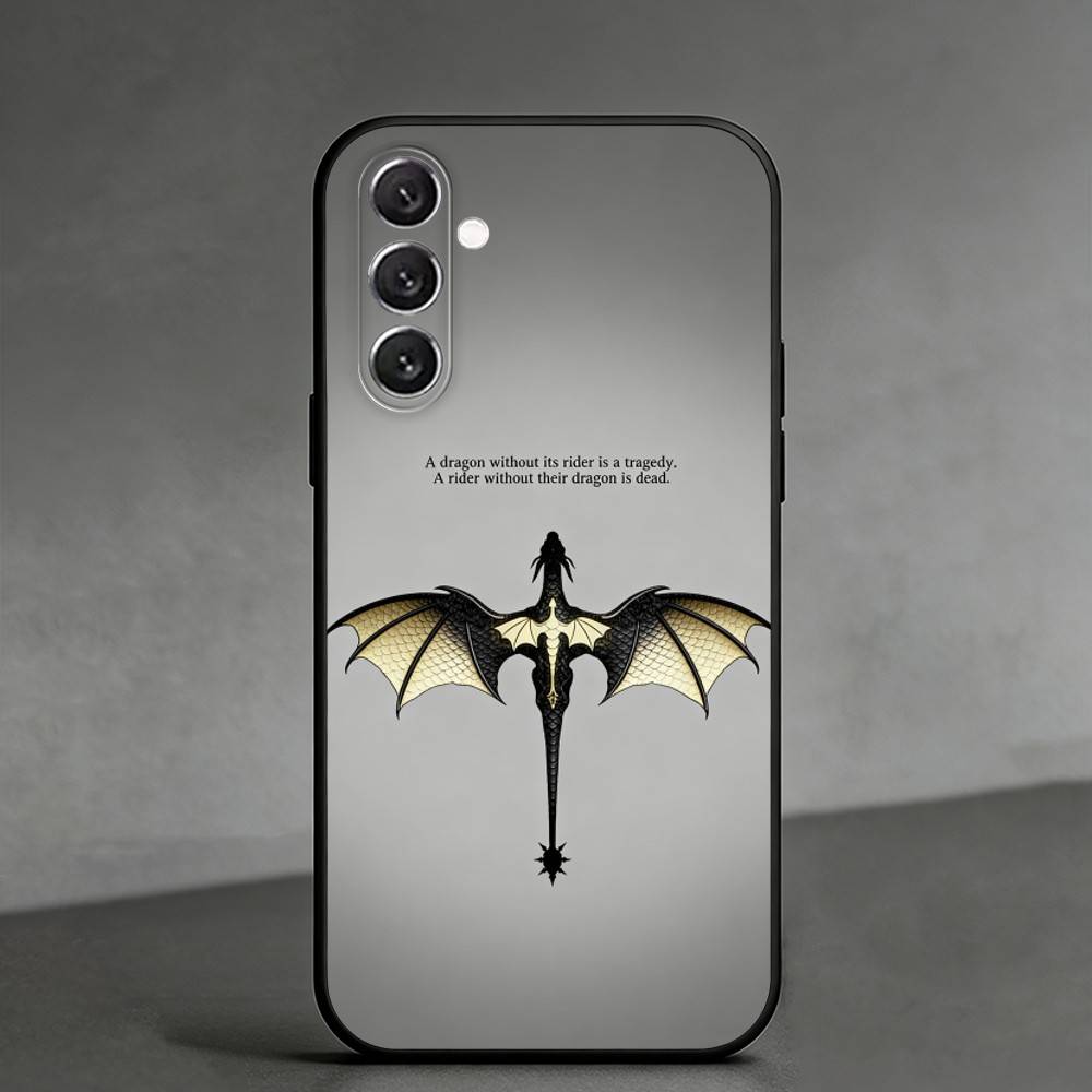 

F-Fourth Wing Dragon Phone Case For Samsung Galaxy A91,80,73,72 ,71,53,52,32 ,31,22,21s,20,Soft Black Case Samsung a73 5g