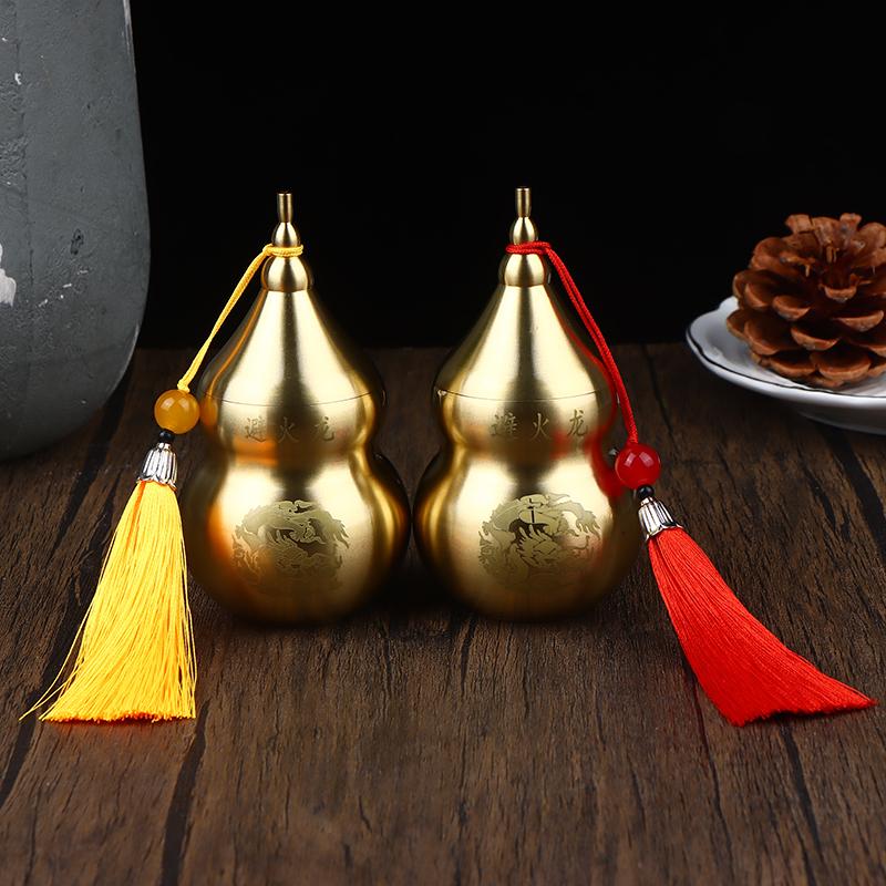 Brass Gourd Feng Shui Ornament With Tassel Feng Shui Decorative Collectible For Prosperity And Longevity Home Office Desk Decor