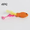 Interactive Cat Toy Fish Shape Toy Cotton Rope Lightweight with Hose Bite-resistant Feather Tassel Design Wear-Resistant Scratch-Resistant Relieves