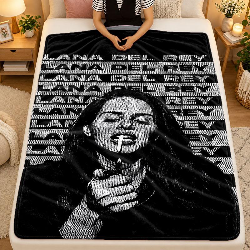 Flanell-DeckeLana Del Rey Warme Weiche Überwurfdecke für den Innenbereich Sofa Bett Wohnzimmer