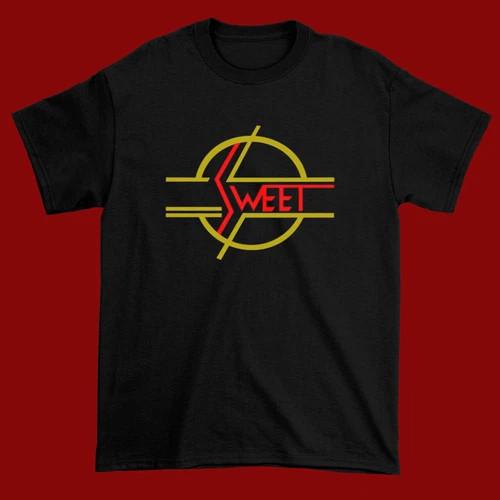 Nuova Camicia Nera Manica Corta The Sweet Band Music logo Tutte le Taglie