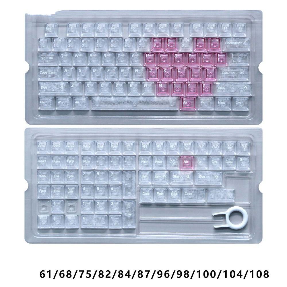 Set di Tasti Trasparente Ghiaccio Profilo Cherry Tasti PC Tastiera Meccanica
