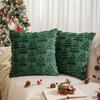 Christmas Tree Pillow Cover Embroidered Cushion Case for Sofa Decor with Colorful Lights