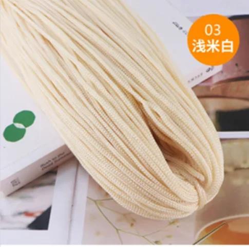 

200M/Lot 3mm Color Nylon Cord Thread Crochet Hollow Line Macrame DIY Hand-Woven Bracelet Braided Handicrafts/Shoes