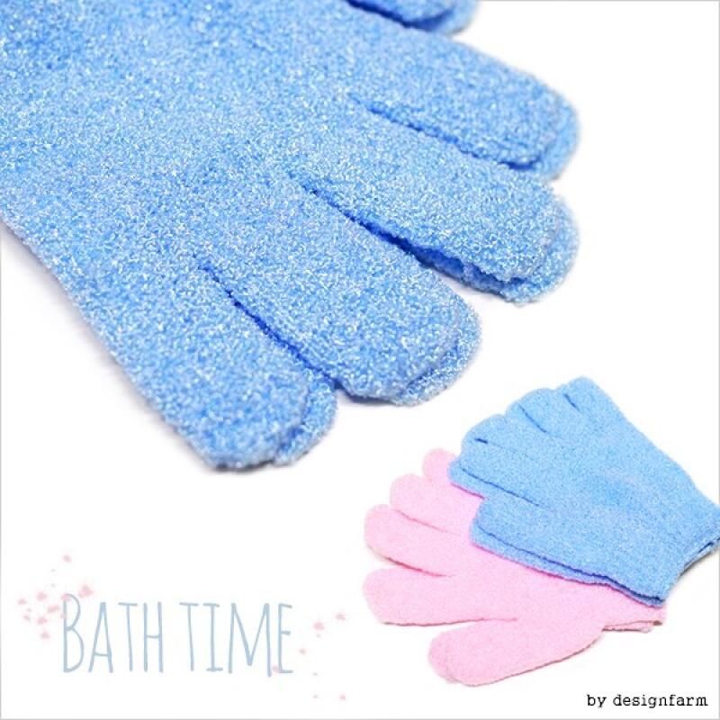 Finger Shower Gloves (2P) Random Color Bath Gloves Towels