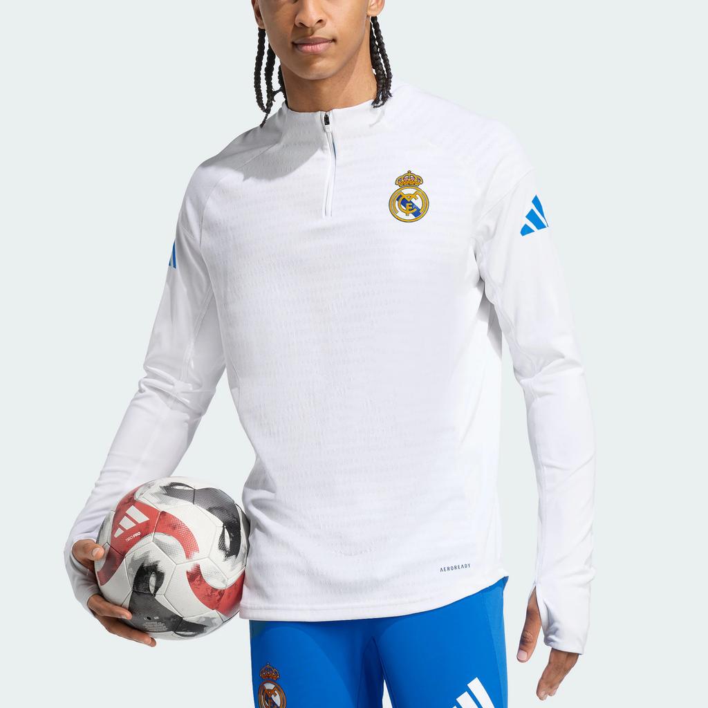 Adidas Real Madrid SS25 Tiro 25 Pro Top Player Edition Quick-Dry Training Slim Fit Long Sleeve Football Shirt Men Tops JP4020