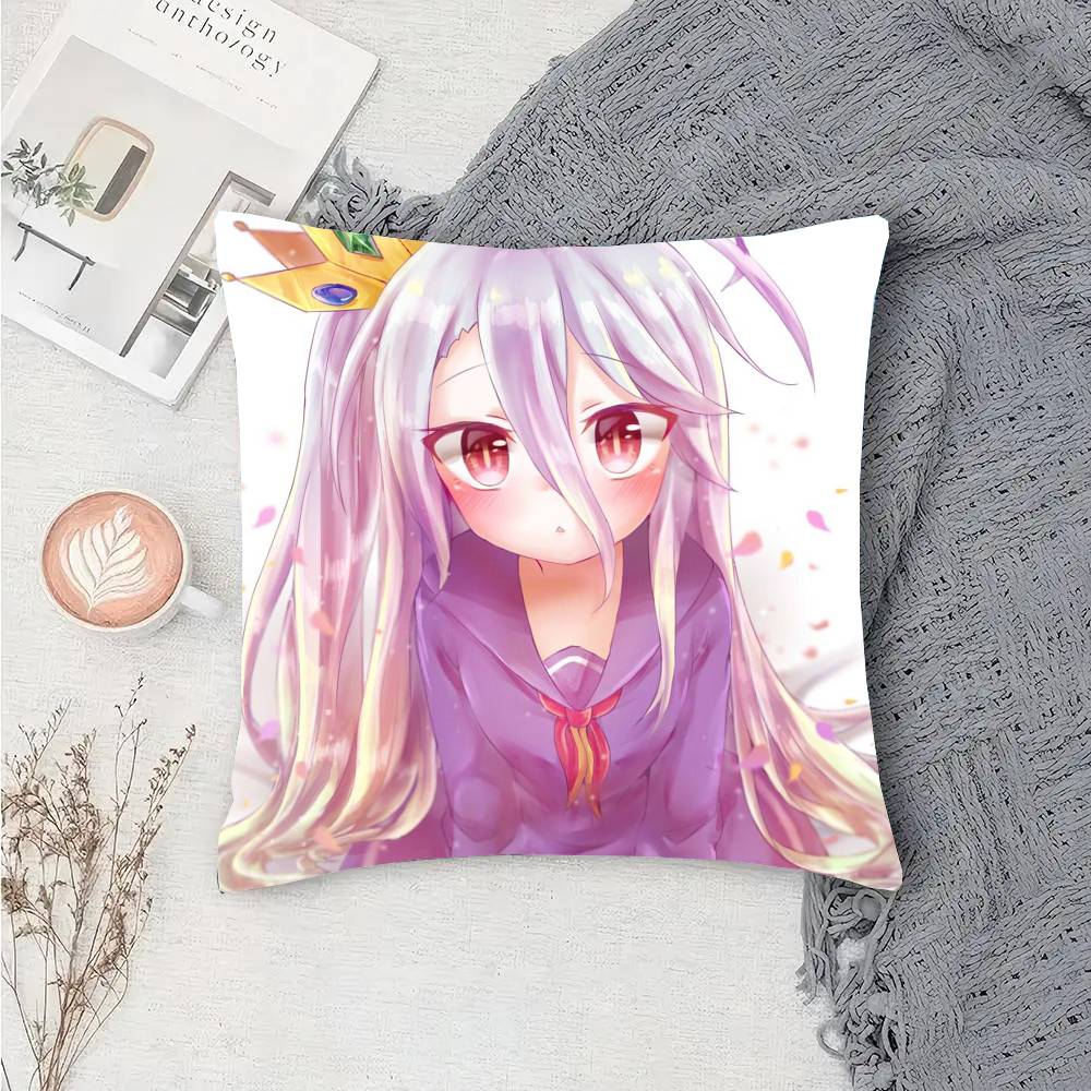 Anime NO GAME NO LIFE Pillow Case Sofa Cushion Cover Room Home Decoration