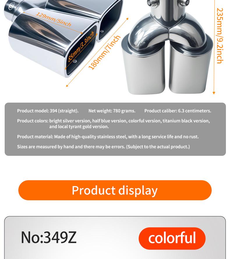 Kompatibelt ett-till-två avgasrör för modellerna Elysion, Vios, Levin, Jimny, Livina, M3, Nya Tiida och Sunny.