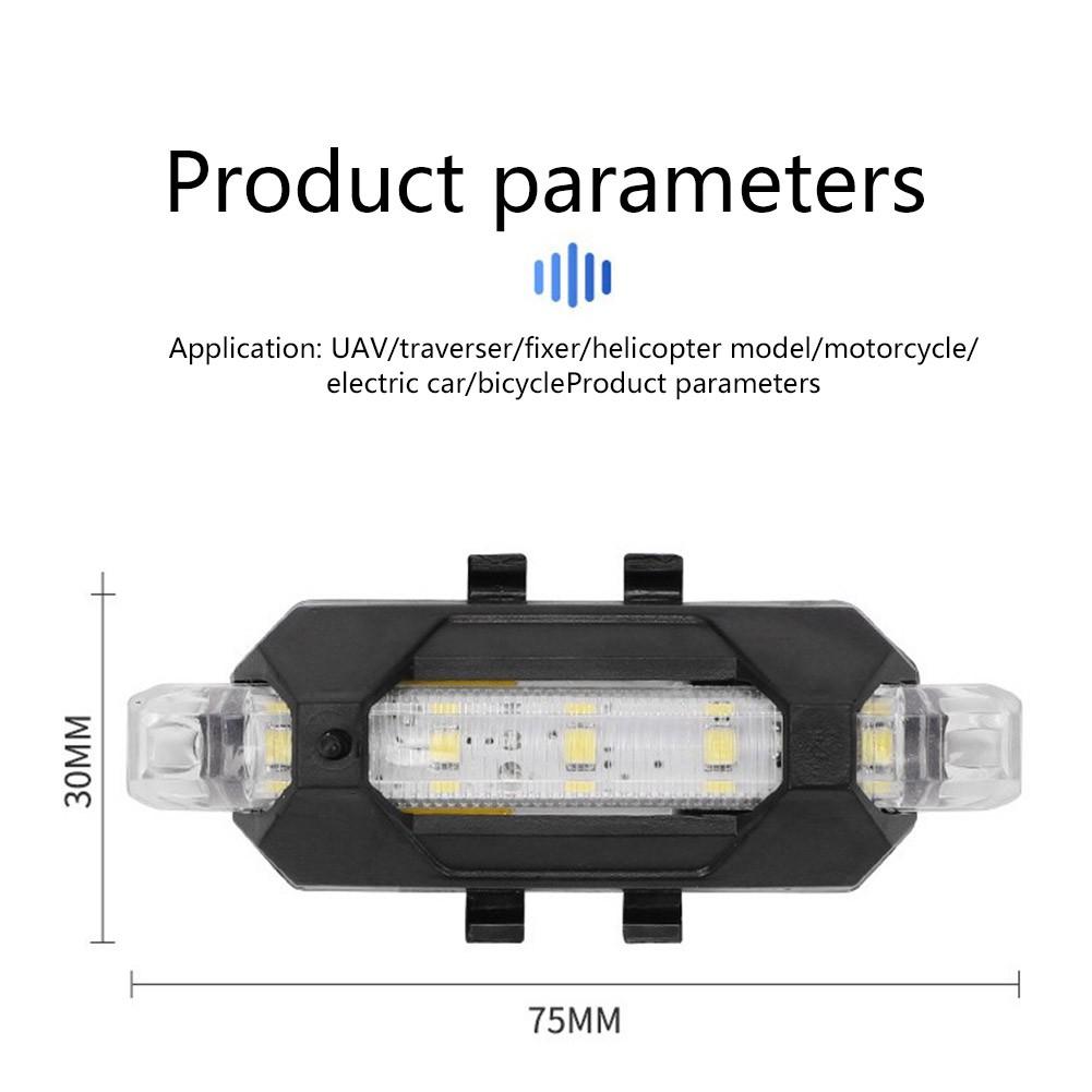 3.7V 90MAH Motorcycle LED Hazard Lights Light Aluminium