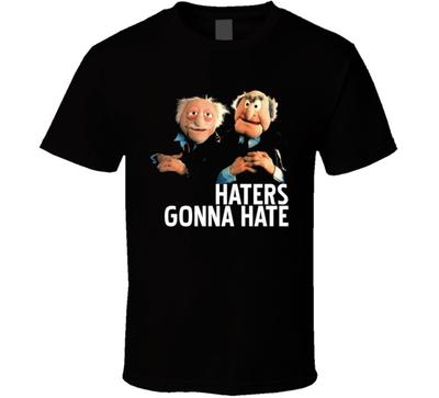 Statler und Waldorf Puppen Lustig Haters Gonna Hate T-Shirt