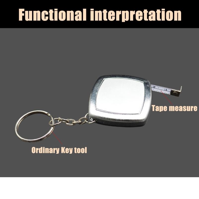 Keychain Tape Measure Retractable Measuring Tape for Indoor and Outdoor 2 Meter Pocket Size Small Steel Measuring Tool