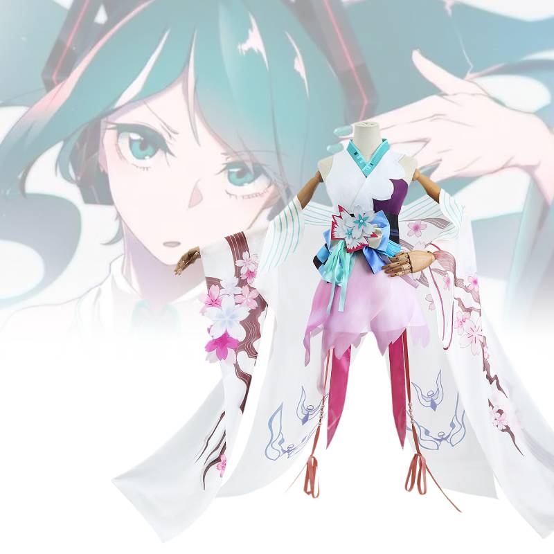 Onmyoji Hatsune Miku Cosplay Costume Cos Outfit Dress Polyester Women Games