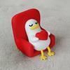 1/2Pcs Reading Book Lying Duck Figurine 3D Printed Holding Heart Sofa Duck Statue Sculpture Desktop Ornament Gift for Holiday Birthday Christmas