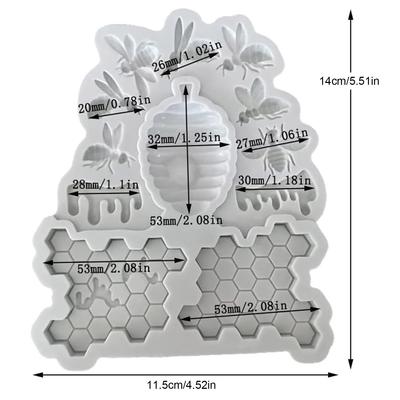 12 Cavity Honeybee Honeycomb Bee Silicone Molds for DIY Cake Fondant Biscuit Cookies Soap Sugar Pudding Chocolate Hard Candies