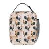 Chickens Rooster Print Insulated Lunch Bag Unisex Reusable Portable Waterproof Thermal Oxford Lunch Box for Work Picnic Travel