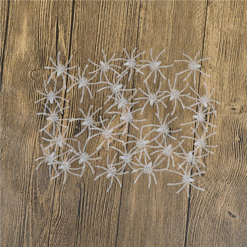 Lots 30Pcs Halloween Plastic Black Spider Joking Toys Decoration Realistic Prop