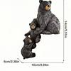 American-style Three Black Bear Tabletop Ornaments for Home, Living Room Decoration, Yard Resin Handicrafts for Decoration