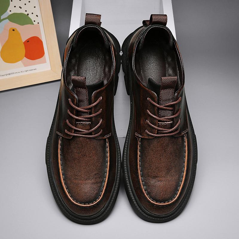 Fashion Classic Brand Men's Genuine Leather Casual Shoes Massage Soles Hiking Shoes Men's High-quality Sports Shoes Free Delivery