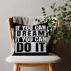 Motivational Quotes Black Minimalist Pillow Cover Sofa Cushion Cover Home Room Decoration Children Gift