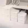 Milk White Flip Small Card Storage Box, Goo Card Pony, Poly Card Film Storage And Finishing Box, Multi-Functional Dust Box.