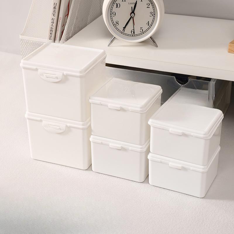 Milk White Flip Small Card Storage Box, Goo Card Pony, Poly Card Film Storage And Finishing Box, Multi-Functional Dust Box.
