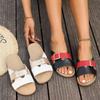Independent Station Popular Cork Slippers Wear Large Size Foreign Trade Cool Slippers Double Button Beach Shoes Women's Drag