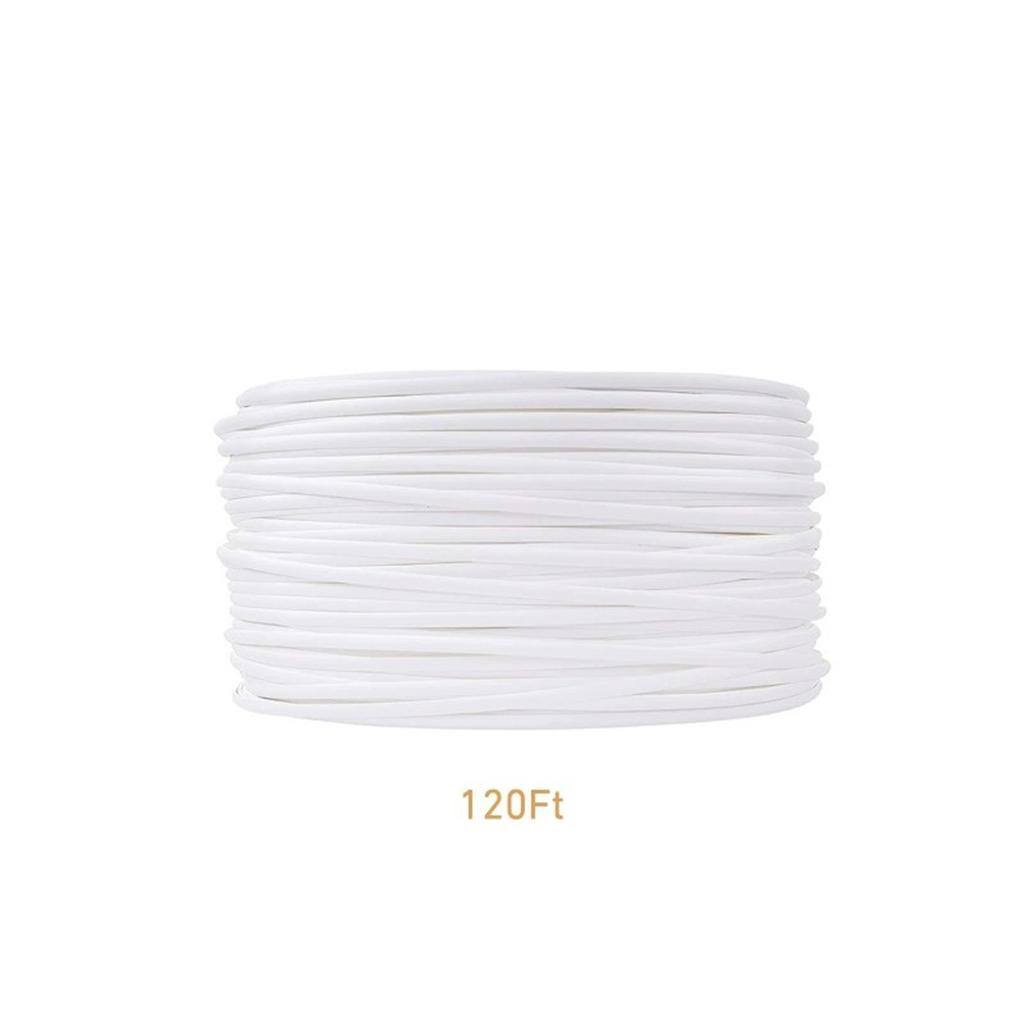 Rattan Furniture Fixing Kit, 120ft Plastic Flat Plastic Woven Material for Knit and Repairing DIY Rattan Chair Table Basket(White)