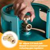 2Pcs LPG Gas Adapter Copper Elbow 90 Degree 1/4 Inch Left Thread Gas Hose Connector Fitting with 4 Raw Tapes for Camping Cookers