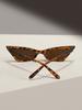 1 pair of retro tortoiseshell triangle women's fashion sunglasses travel pose model glasses UV protection glasses